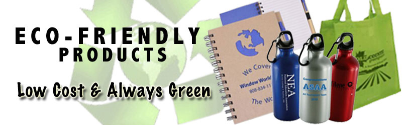 eco friendly custom promotional products, bio degradable imprinted advertising specialties, logo branded recyclable	printed items